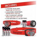 NEW Energizer Storm Prep Light Combo Kit, 2 LED Headlamps + LED Flashlight + Batteries
