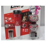 NEW Energizer Storm Prep Light Combo Kit, 2 LED Headlamps + LED Flashlight + Batteries
