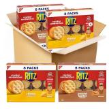 NEW Ritz Sandwich Crackers (8 Packs of 6 Sandwiches per Box) - 2 Boxes of Cheese and 2 Boxes of Peanut Butter