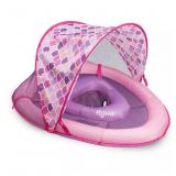 Aqua Leisure Adjustable Seat Baby Pool Float w/ Retractable Canopy, Mermaid