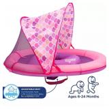 Aqua Leisure Adjustable Seat Baby Pool Float w/ Retractable Canopy, Mermaid