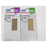 NEW 4 Packs of Norton MultiSand 9 in. L X 3-2/3 in. W 60/100 Grit Aluminum Oxide Sanding Sheets 6 sheets per pack