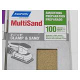 NEW 4 Packs of Norton MultiSand 9 in. L X 3-2/3 in. W 60/100 Grit Aluminum Oxide Sanding Sheets 6 sheets per pack