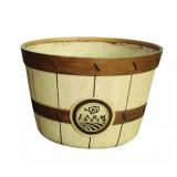 NEW 2 Pack of Southern Patio 10.39 in. H X 16 in. W Resin Bushel Planters Brown