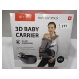MiaMily Hipster Plus Baby Carrier - 6 Carry Positions - Newborn to Toddler - Lumbar Support - Stone Grey