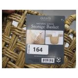 NEW Details by Becki Owens Natural Grass Storage Basket - 17.5 inch by 16.5 Inch