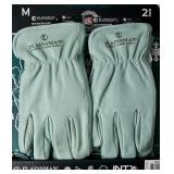 NEW Plainsman Cold Weather Work Gloves, Fleece Lining, Premium Cowhide Leather, Medium, 2 Pairs