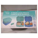 NEW Bentgo Fresh (Blue/Green 2 PACK) Leak-Proof, Versatile 4-Compartment Bento-Style Lunch Box