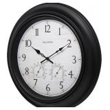 NEW Acu-rite 76091HD 18-inch Indoor/Outdoor Wall Clock - Thermometer - Humidity - Weather Resistant