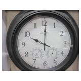 NEW Acu-rite 76091HD 18-inch Indoor/Outdoor Wall Clock - Thermometer - Humidity - Weather Resistant