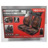 NEW Monster Automatic Heated Car Seat Cushions 2-pk
