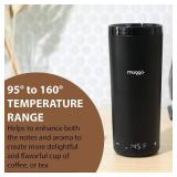 NEW Muggo 12 oz Self-Heating Coffee Mug, Black Portable with Leak-Proof Lid & 3-Hour Battery Life
