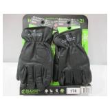 NEW Plainsman CG6617 Cold Weather Gloves 40g, 2 Pairs Premium Cowhide Leather - Black MEDIUM