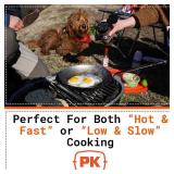 NEW PK Grills PKGO Portable Hibachi Portable Charcoal Grill, Cast Aluminum, BBQ Grill for Camping, Park, Tailgating