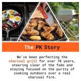 NEW PK Grills PKGO Portable Hibachi Portable Charcoal Grill, Cast Aluminum, BBQ Grill for Camping, Park, Tailgating