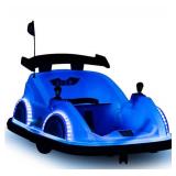NEW Flybar 12V Racer Glow Bumper Car - Blue
