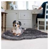 NEW Brentwood Originals, Faux Fur Memory Foam Pet Mat, 35" x 40" - Charcoal