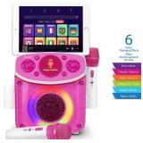 NEW The Singing Machine Mini Sparkle Karaoke Machine with 2 Mics - Pink