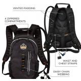NEW Ergodyne Chill-Its 5157 Hydration Backpack, Cargo Pack with Storage, 3 Liter Bladder, Breakaway Shoulder Straps - BLACK