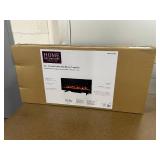 HOME DECORATORS COLLECTION 42 in. Wall Mount Electric Fireplace in Black