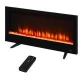 HOME DECORATORS COLLECTION 42 in. Wall Mount Electric Fireplace in Black