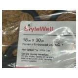 STYLEWELL Lot of 16- 18" x 30" Panama Embossed Coir Mats