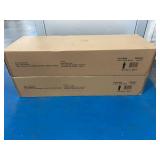 STYLEWELL Lot of 2- Charcoal Black 2-Drawer Wood Console Tables (47.5 in. W x 30 in. H)