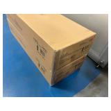 STYLEWELL Lot of 2- Charcoal Black 2-Drawer Wood Console Tables (47.5 in. W x 30 in. H)