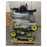Pallet of 8 Cordless Lawn Mowers by RYOBI & MAKITA (TOOL ONLY)