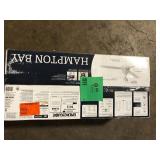 Hampton Bay Caprice 52 in. Integrated LED Indoor Matte White Ceiling Fan with Light Kit and Remote Control  Customer Returns See Pictures