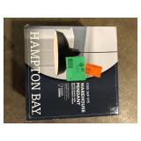 Hampton Bay 1-Light Black Warehouse Pendant Hanging Light with Metal Shade   Customer Returns See Pictures