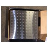 1-Spray Patterns with 2.5 GPM 16in. Ceiling Mount and Wall Mount Rain Fixed Shower Head in Brushed Nickel   Customer Returns See Pictures