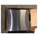 1-Spray Patterns with 2.5 GPM 16in. Ceiling Mount and Wall Mount Rain Fixed Shower Head in Brushed Nickel   Customer Returns See Pictures