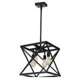 Feit Electric Katalyst 60-Watt 4-Light Matte Black Modern Adjustable CCT and 3-Light Modes Integrated LED Pendant Light Customer Returns See Pictures