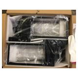 HKMGT 13.2 in. Black Motion Sensing Modern Porch Lights Outdoor Hardwired Wall Lantern Sconce with No Bulbs Included (2-Pack)  Customer Returns See Pictures