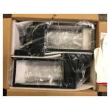 HKMGT 13.2 in. Black Motion Sensing Modern Porch Lights Outdoor Hardwired Wall Lantern Sconce with No Bulbs Included (2-Pack)  Customer Returns See Pictures