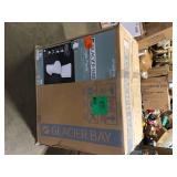 Glacier Bay 10 in. Rough in. 2-Piece 1.28 GPF Single Flush Round Front Toilet in White, Seat Included  Customer Returns See Pictures