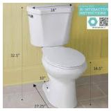 Glacier Bay 10 in. Rough in. 2-Piece 1.28 GPF Single Flush Round Front Toilet in White, Seat Included  Customer Returns See Pictures
