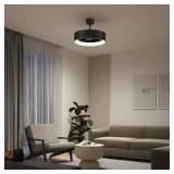 Artika Aiden 24 in. Indoor Black 8 Steps CCT 17.7 in. Integrated LED Ceiling Fan with Remote IncludedCustomer Returns See Pictures