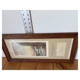 1917 22"x10" Old/White/Tiger Oak Framed Middlewest Loan & Trust Company Captial $100,000.00 Valley City, ND