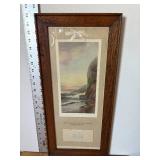 1917 22"x10" Old/White/Tiger Oak Framed Middlewest Loan & Trust Company Captial $100,000.00 Valley City, ND