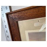 1917 22"x10" Old/White/Tiger Oak Framed Middlewest Loan & Trust Company Captial $100,000.00 Valley City, ND