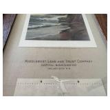 1917 22"x10" Old/White/Tiger Oak Framed Middlewest Loan & Trust Company Captial $100,000.00 Valley City, ND