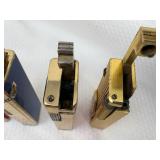 5 Advertising Side Spin Lighters Budweiser, Busch, Marlboro & The White Horse Cellar