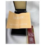 2 Vintage New in Original Cases Lucienne Slim Side Spin Advertising Lighters Pall Mall & Carlton