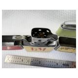 4 Vintage Continental Lighters (2) Zippo Style Chesterfield & L&M Filter (1) Enamel Hummingbird Top Light & Mini Slim Brass Zippo Style