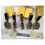 Lot of 5 New L.D.L Flip Top Slim Zippo Style Lighters Gold Tone (4) Are in Original Box
