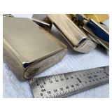 Lot of 5 New L.D.L Flip Top Slim Zippo Style Lighters Gold Tone (4) Are in Original Box