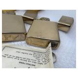 Lot of 5 New L.D.L Flip Top Slim Zippo Style Lighters Gold Tone (4) Are in Original Box
