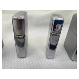 6 Vintage to 1950 Zippo Lighters *1961, 1973, 1950-1957, Slim 1959 Rex Industries, 1979 & 1970